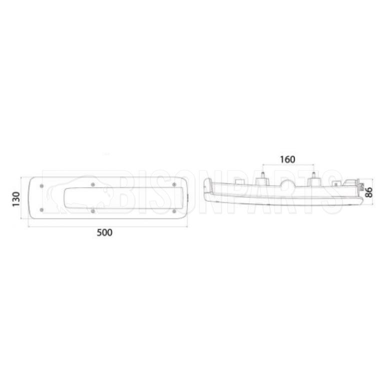 REAR COMBINATION LAMP & REVERSING ALARM DRIVER SIDE RH