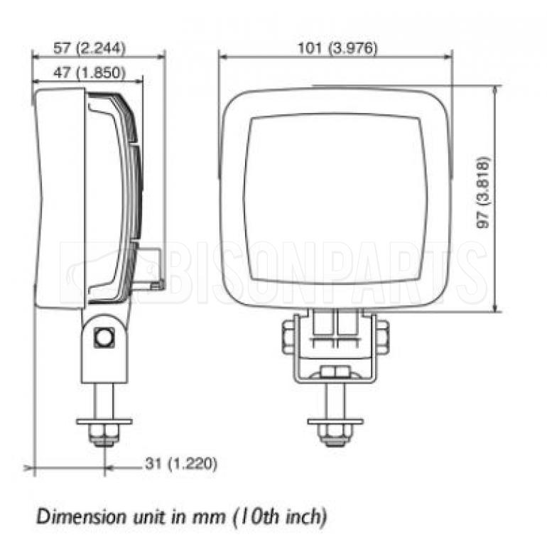 LED REVERSE WORK LAMP 12/24V