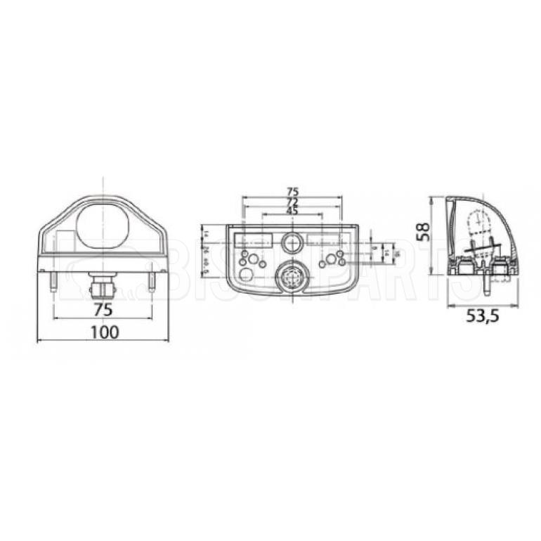 REAR NUMBER PLATE LAMP FITS RH OR LH