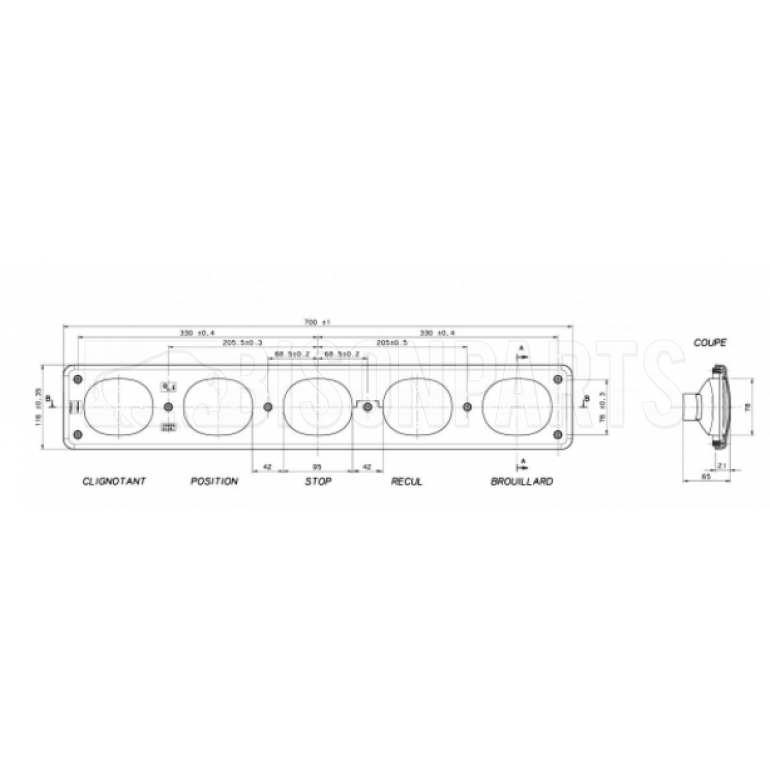 REAR COMBINATION LAMP FITS RH OR LH