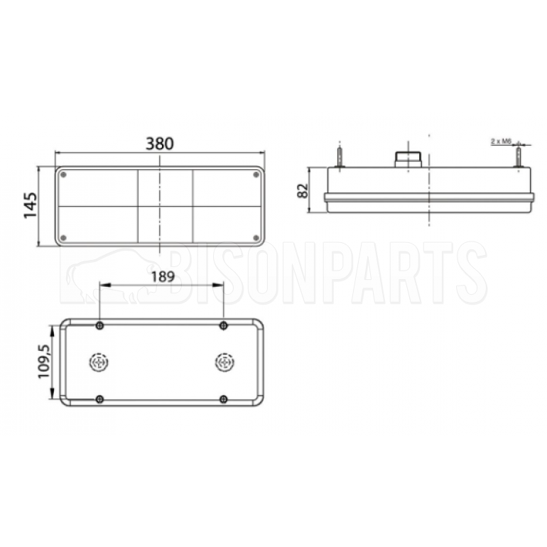 REAR COMBINATION LAMP PASSENGER SIDE LH