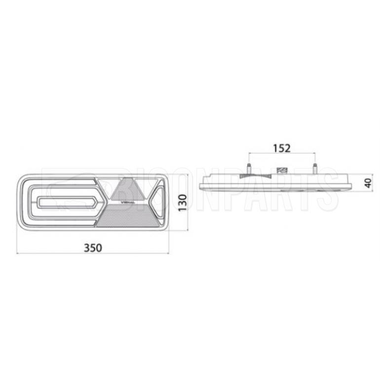 LED REAR 'GLOWING' COMBINATION LAMP PASSENGER SIDE LH