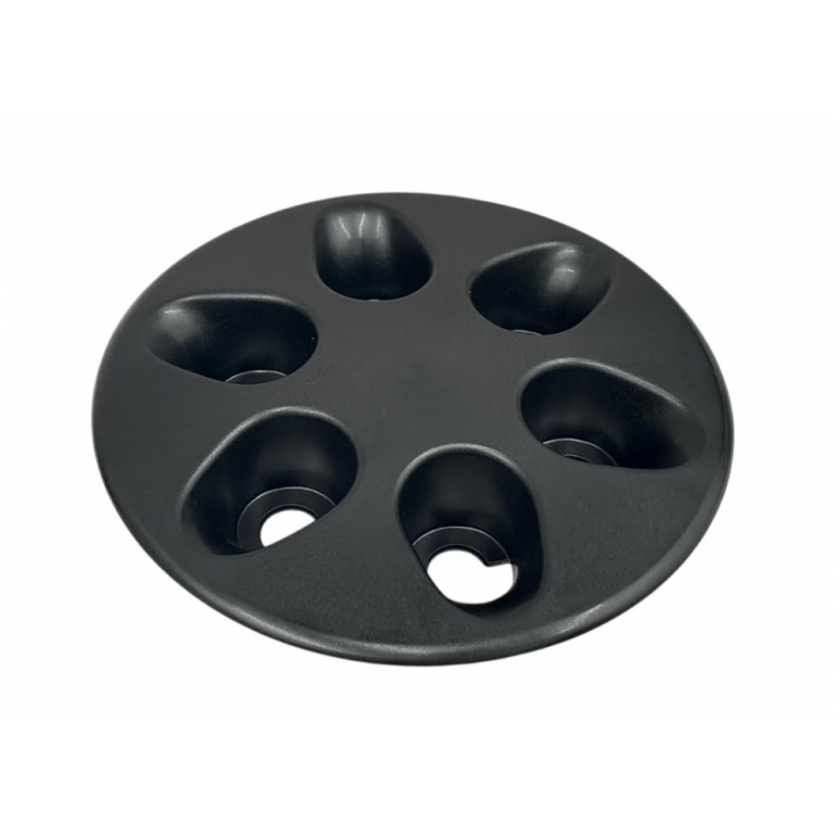 BLACK 6 HOLE WHEEL HUB TRIM COVER