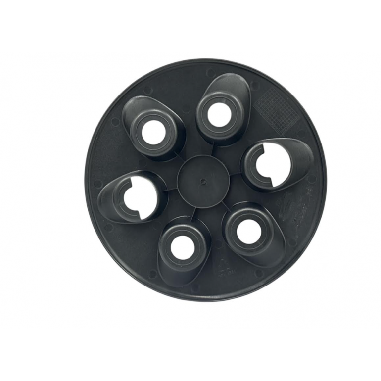BLACK 6 HOLE WHEEL HUB TRIM COVER