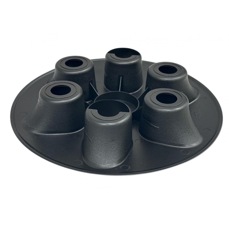 BLACK 6 HOLE WHEEL HUB TRIM COVER