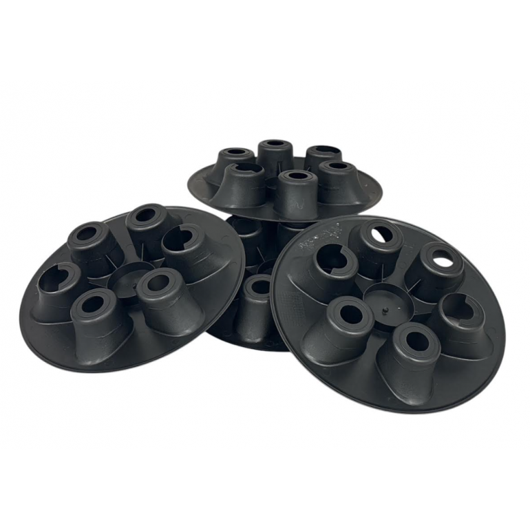BLACK 6 HOLE WHEEL HUB TRIM COVER (PKT 4)