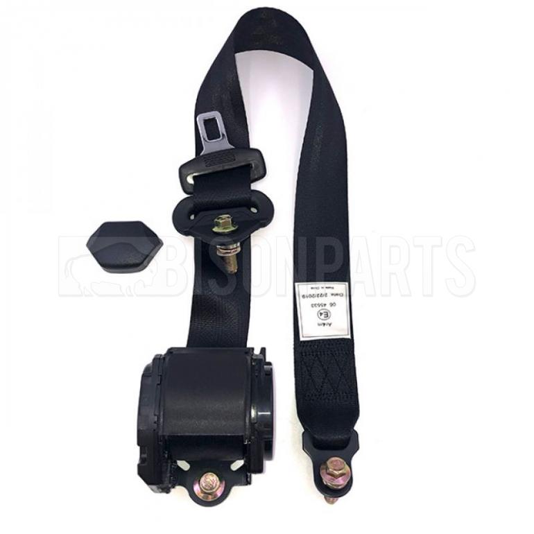 BLACK INTEGRAL SEAT BELT ASSEMBLY DRIVER SIDE RH