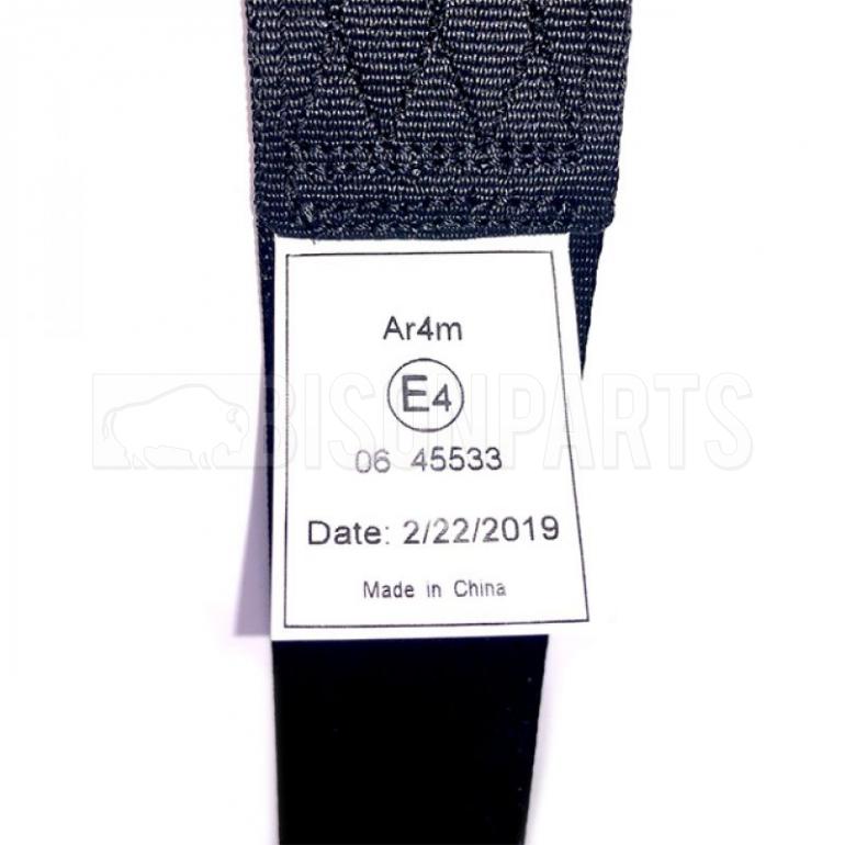 BLACK INTEGRAL SEAT BELT ASSEMBLY DRIVER SIDE RH
