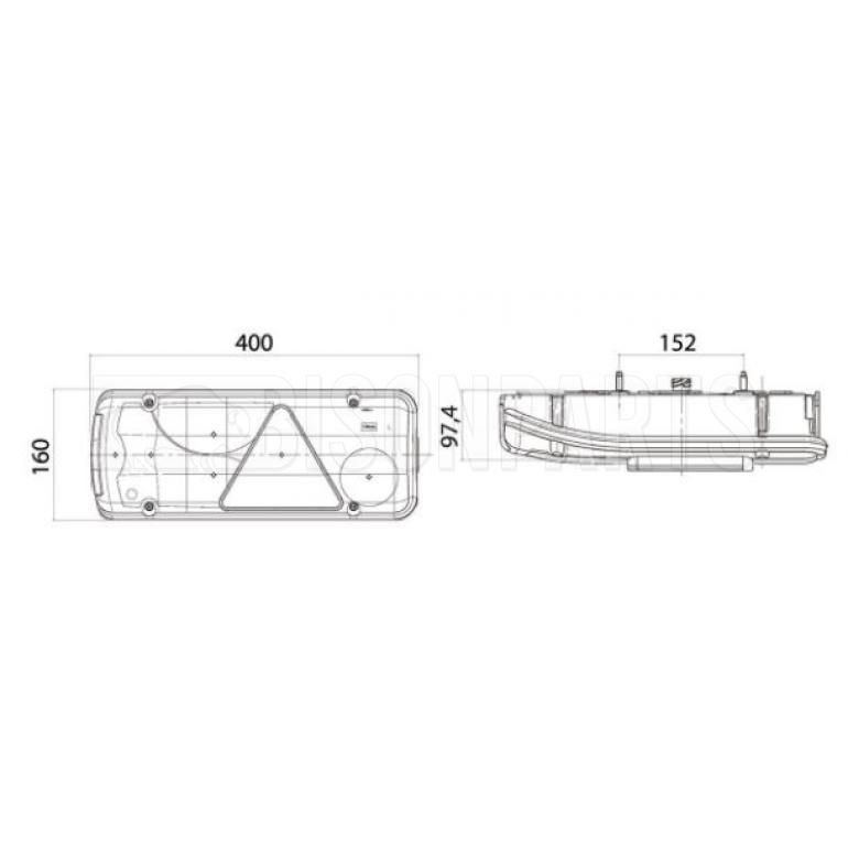 REAR COMBINATION LAMP PASSENGER SIDE LH