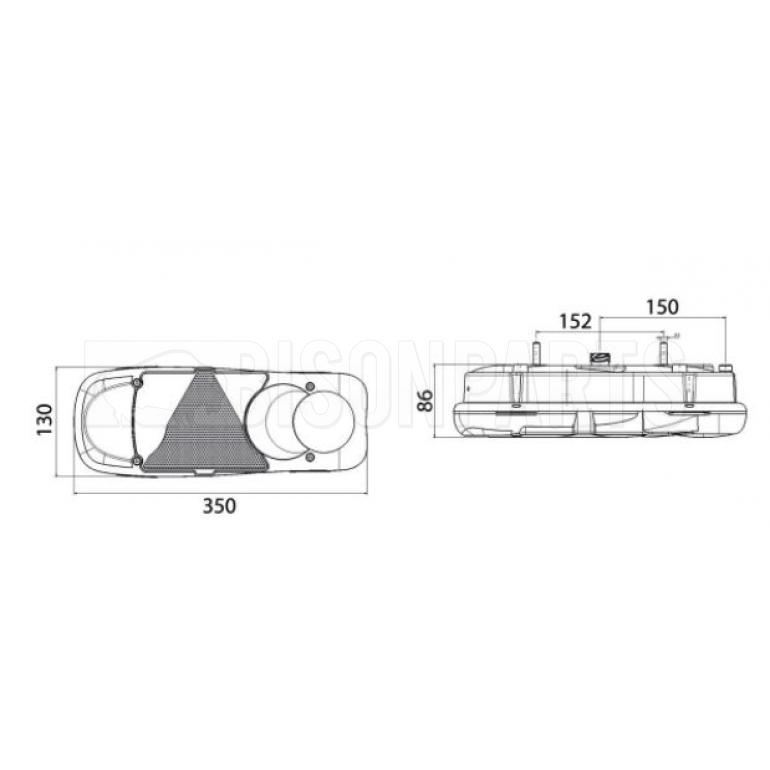 REAR COMBINATION LAMP PASSENGER SIDE LH