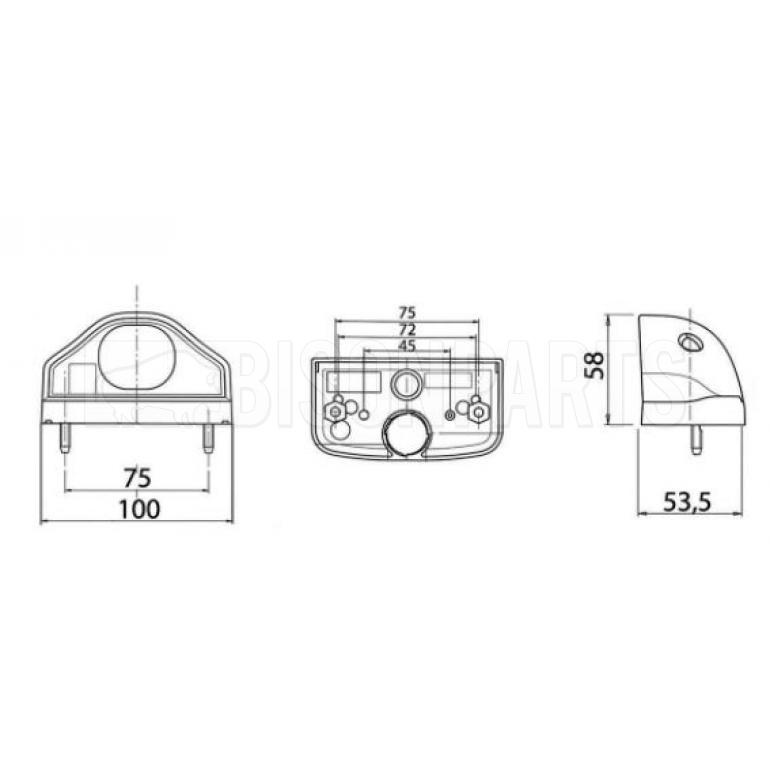 LED NUMBER PLATE LAMP & PLUG FITS RH OR LH