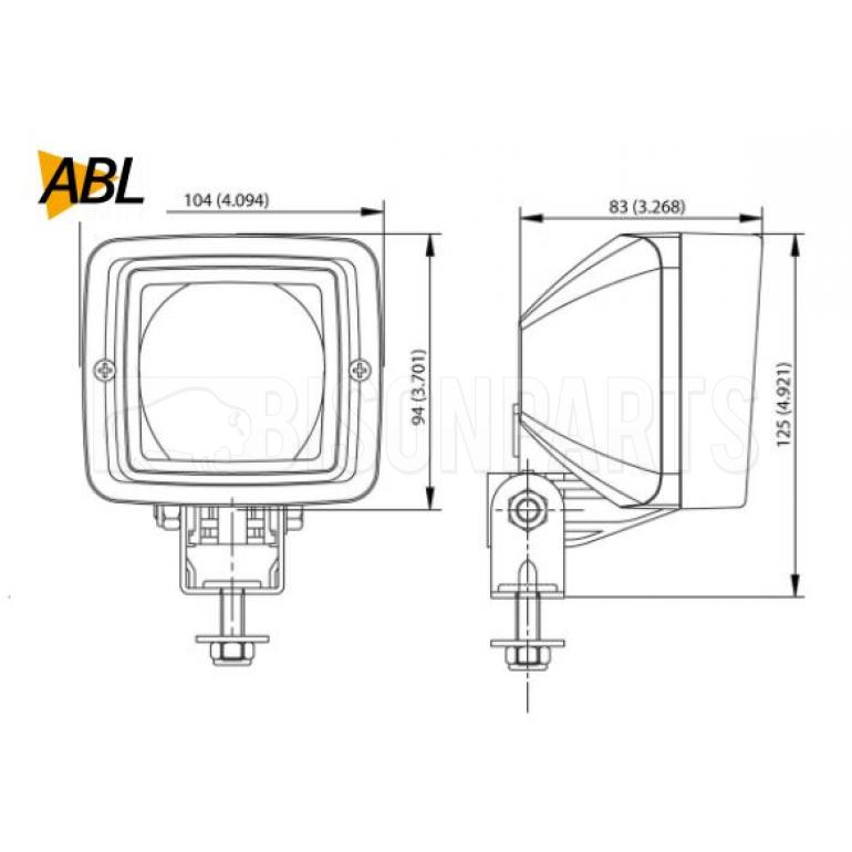 12-80 VOLT FLOOD WORK LAMP