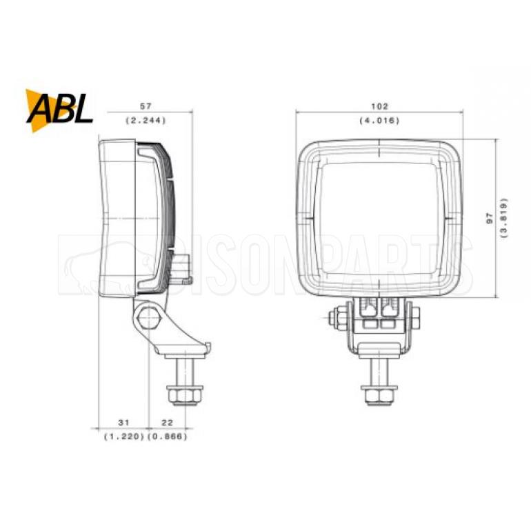 LED 12/24 VOLT WORK LAMP