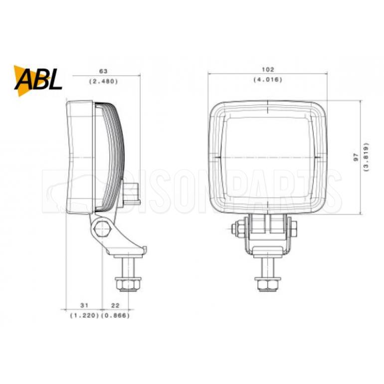 LED 12/24 VOLT WORK LAMP
