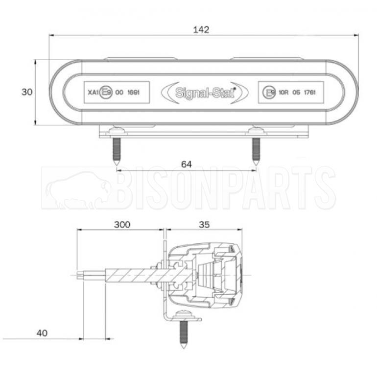 LED 12/24V AMBER  'VARIPOD WARNING LAMP