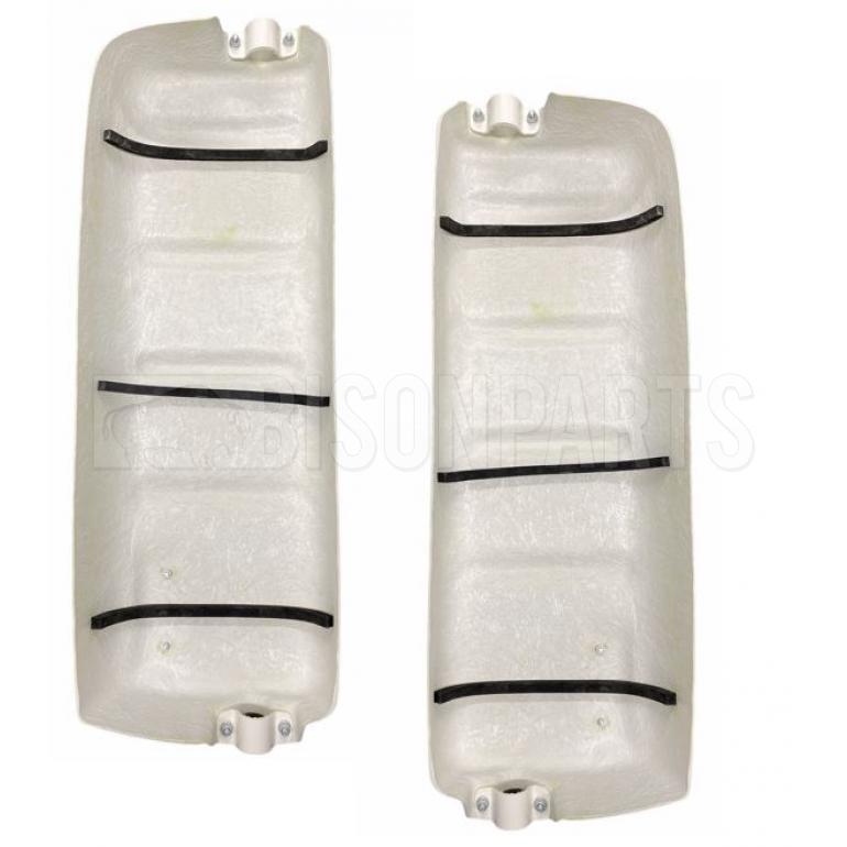 WHITE SUPER STRONG MIRROR GUARD SET RH & LH (PAIR)