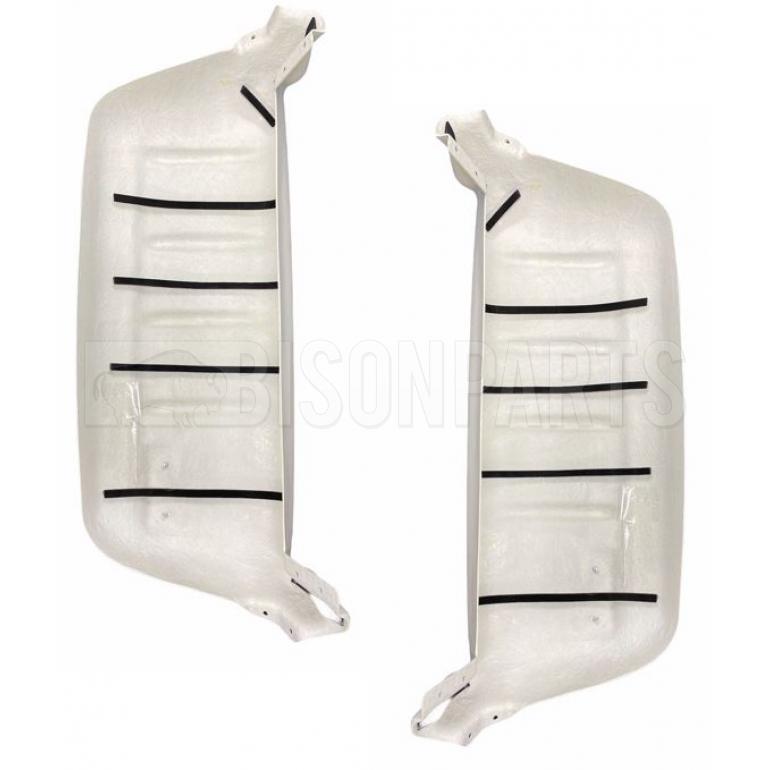 WHITE SUPER STRONG MIRROR GUARD SET RH & LH (PAIR)