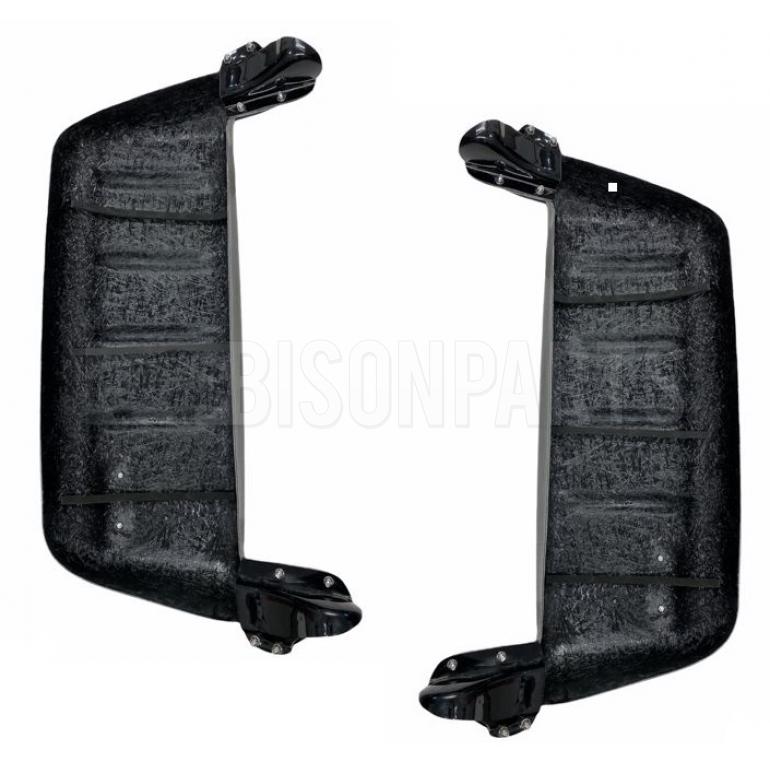 BLACK SUPER STRONG MIRROR GUARD SET RH & LH (PAIR)