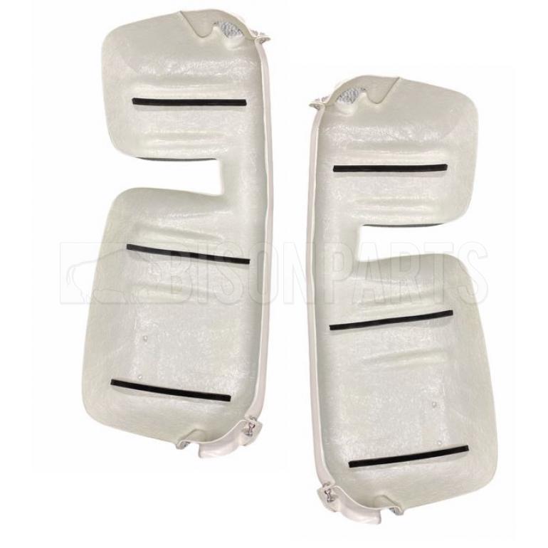 WHITE SUPER STRONG MIRROR GUARD SET RH & LH (PAIR)