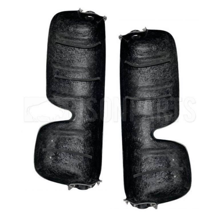 BLACK SUPER STRONG MIRROR GUARD SET RH & LH (PAIR)