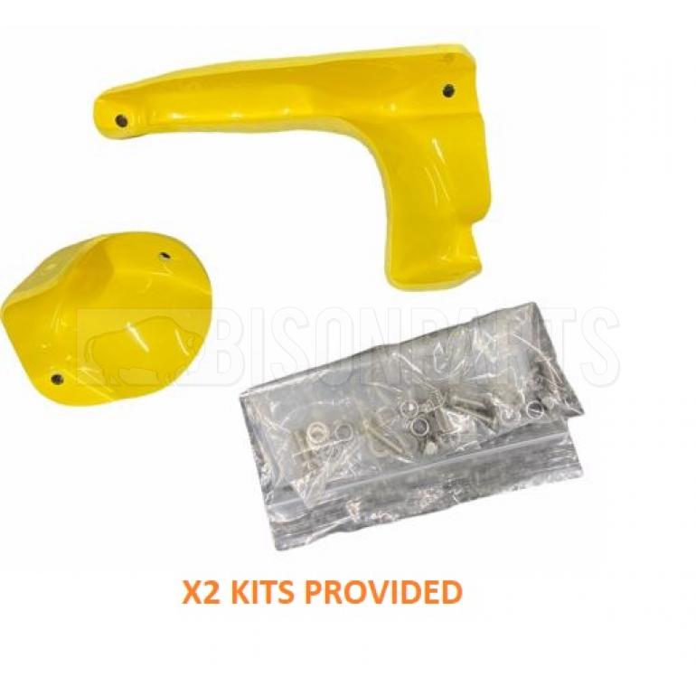 YELLOW SUPER STRONG MIRROR GUARD SET RH & LH (PAIR)