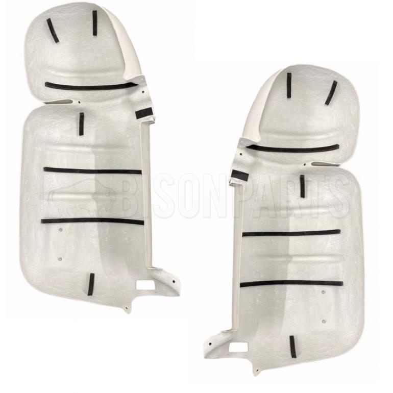 WHITE SUPER STRONG MIRROR GUARD SET RH & LH (PAIR)