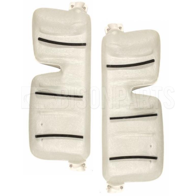WHITE SUPER STRONG MIRROR GUARD SET RH & LH (PAIR)