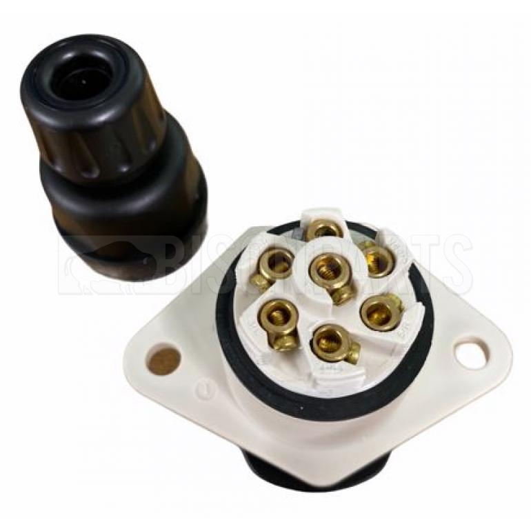 24V 7 PIN S' TYPE PLASTIC SOCKET