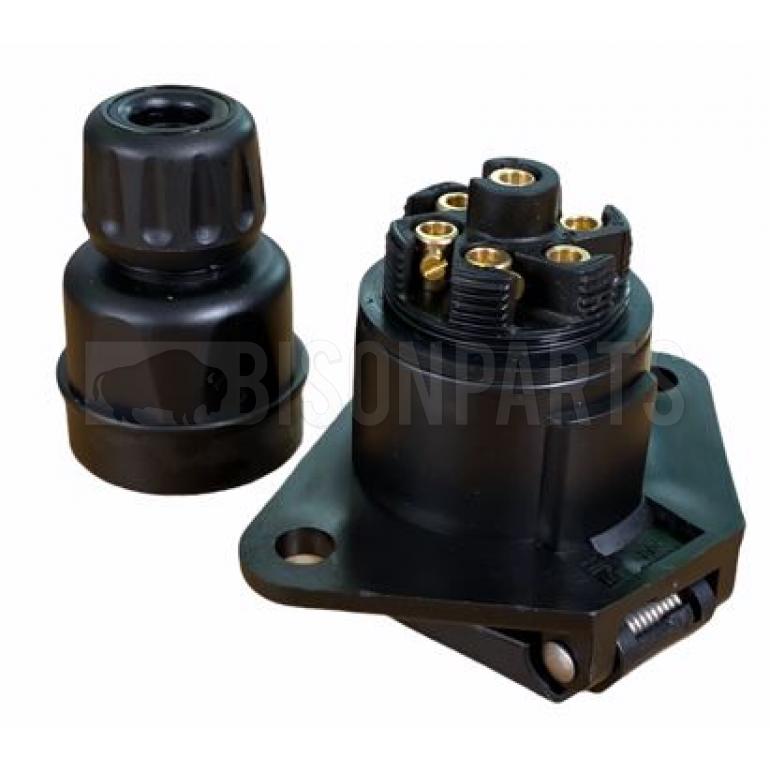 24V 7 PIN N' TYPE PLASTIC SOCKET