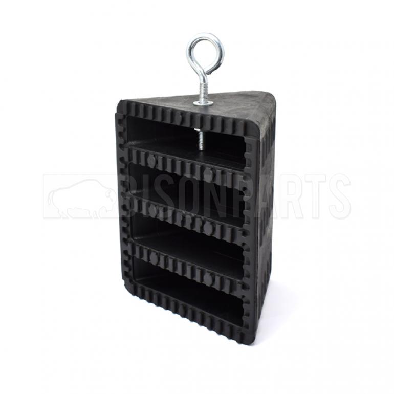 HEAVY DUTY WHEEL CHOCK RUBBER (SINGLE)