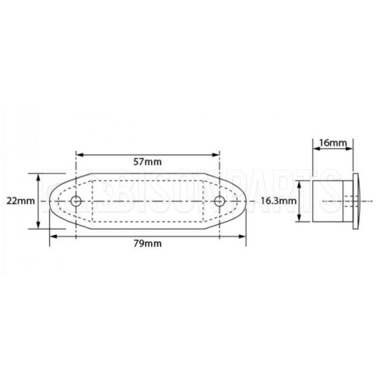LED CLEAR MARKER LAMP 10-30v