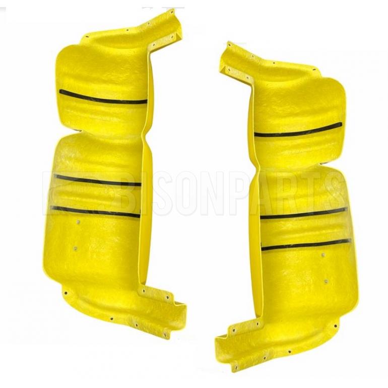 MEDIUM / LONG ARM YELLOW SUPER STRONG MIRROR GUARD SET RH & LH (PAIR)