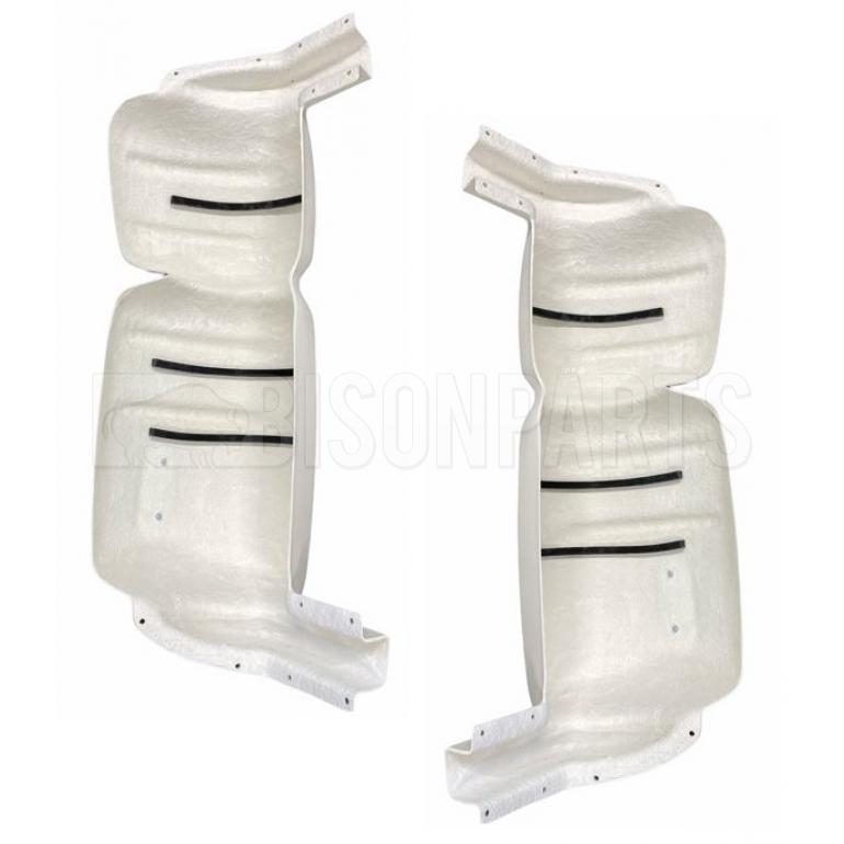 MEDIUM / LONG ARM WHITE SUPER STRONG MIRROR GUARD SET RH & LH (PAIR)