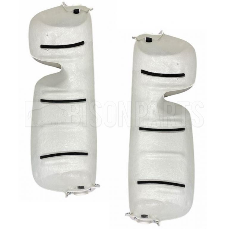 WHITE SUPER STRONG MIRROR GUARD SET RH & LH (PAIR)