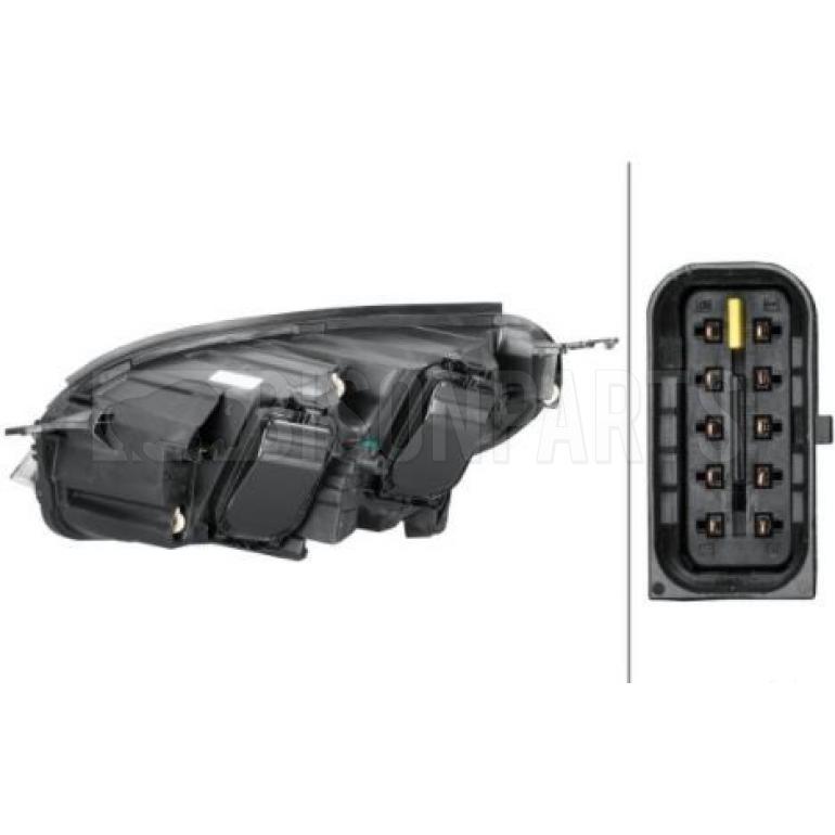 ELECTRIC HEADLAMP ASSEMBLY WITH MOTOR DRIVER SIDE RH