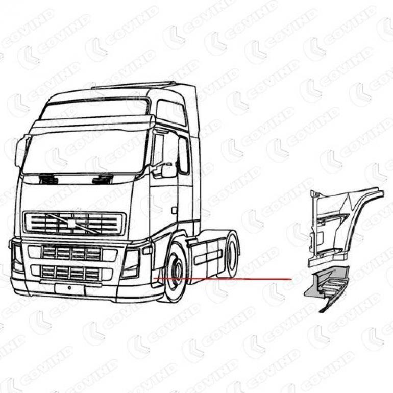 PRIMED LOWER STEP SURROUND PASSENGER SIDE LH