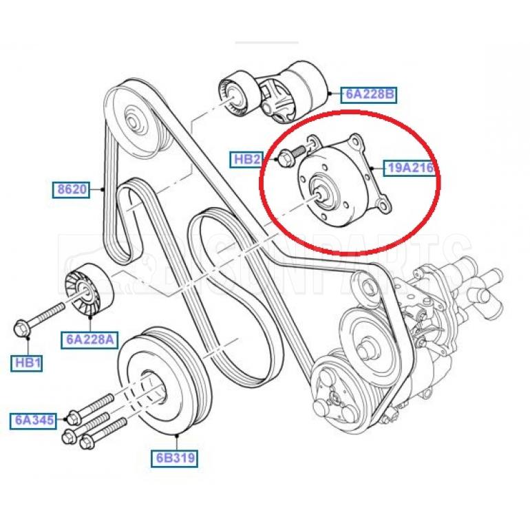 VISCOUS FAN COUPLING PULLEY DRIVE