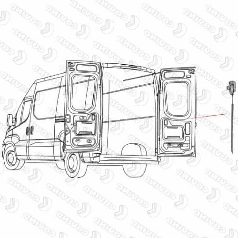 REAR UPPER DOOR LOCK ASSEMBLY DRIVER SIDE RH