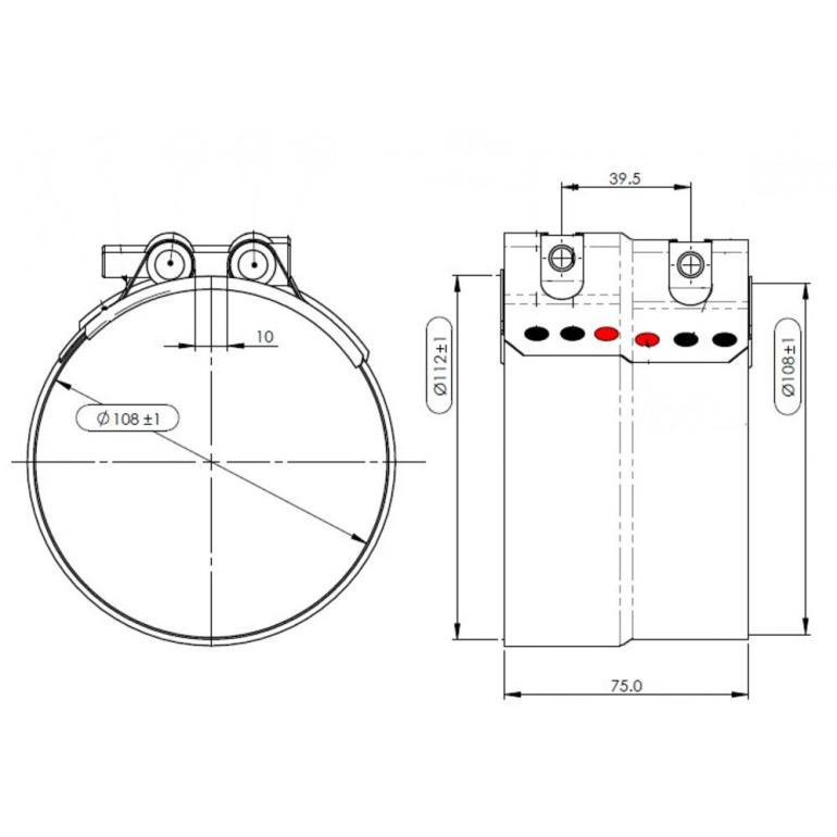 EXHAUST FLEX CLAMP 108MM