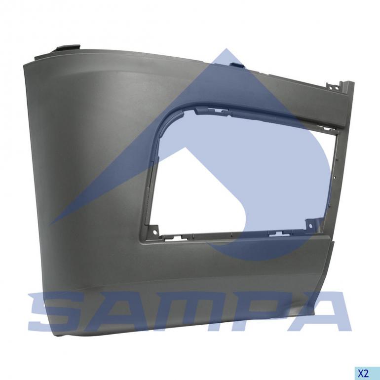 GREY FRONT BUMPER CORNER DRIVER SIDE RH