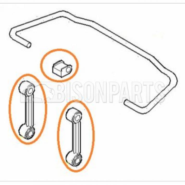 REAR SUSPENSION ANTI ROLL STABILIZING BAR DROPLINK & BUSH KIT