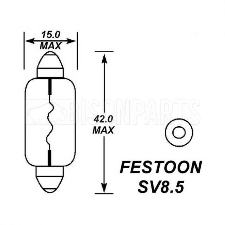 FESTOON BULBS 12V 18W (PKT 10)
