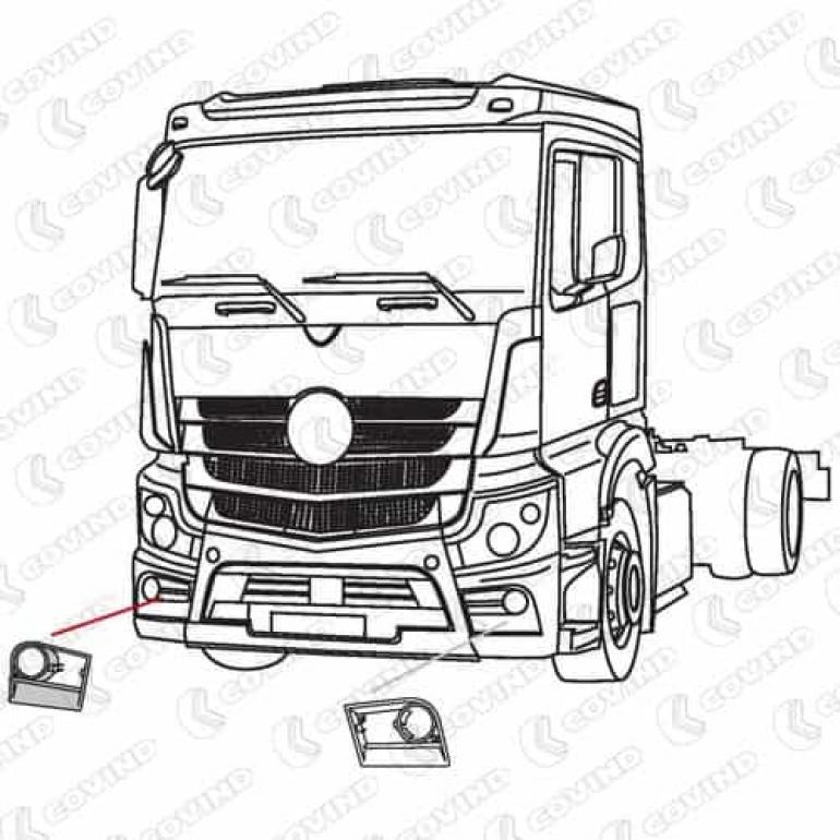 FOG & SPOT LAMP SURROUND BEZEL DRIVER SIDE RH