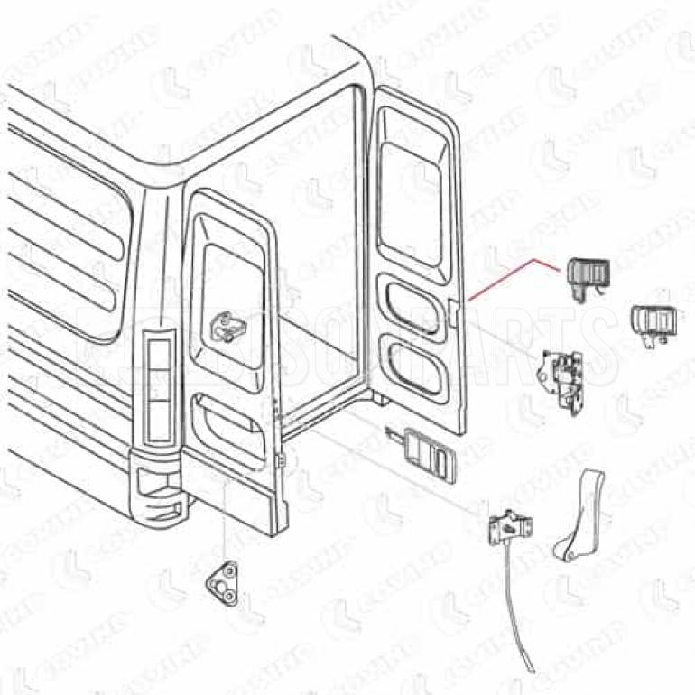 ELECTRIC REAR OUTER DOOR HANDLE DRIVER SIDE RH