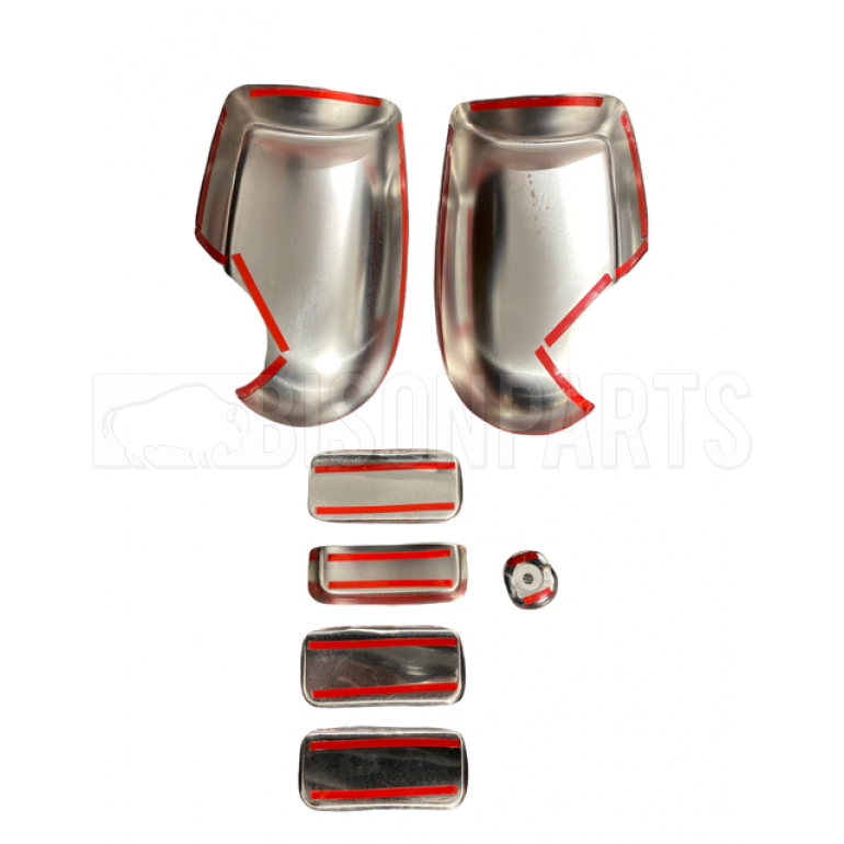 CHROME COATED DOOR WING MIRROR & DOOR HANDLE COVER KIT