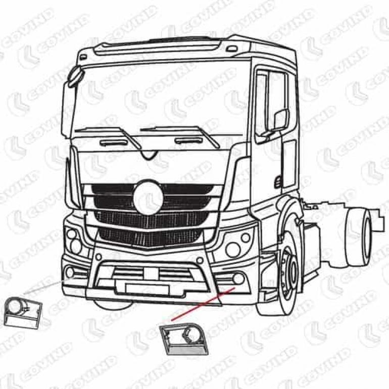FOG & SPOT LAMP SURROUND BEZEL PASSENGER SIDE LH