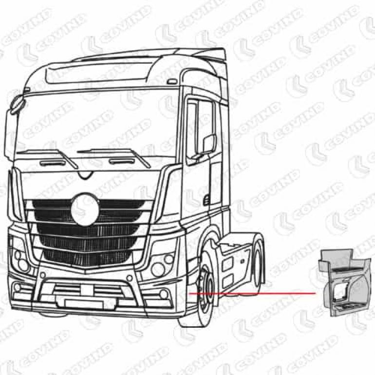 GREY LOWER STEP SURROUND PASSENGER SIDE LH