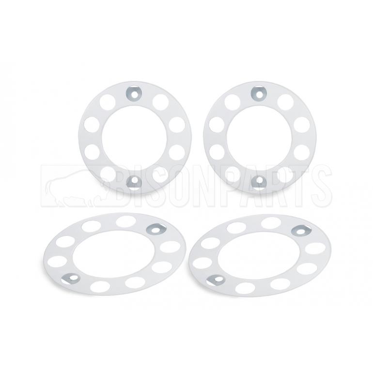 22.5" WHITE COATED STEEL WHEEL RIM COVERS (PKT 4)