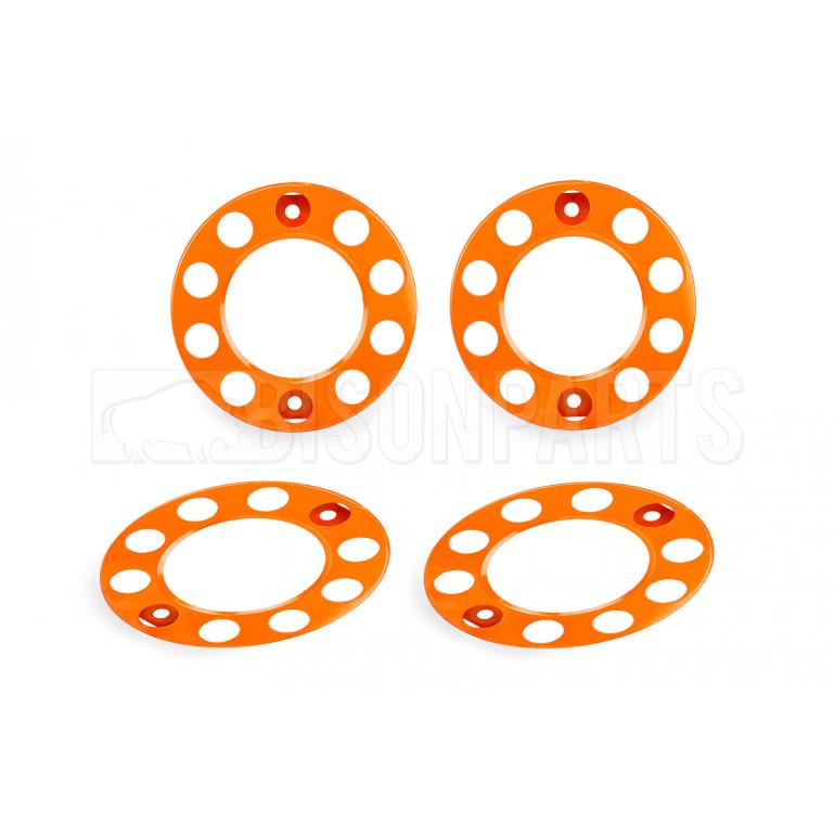 22.5" ORANGE COATED STEEL WHEEL RIM COVERS (PKT 4)