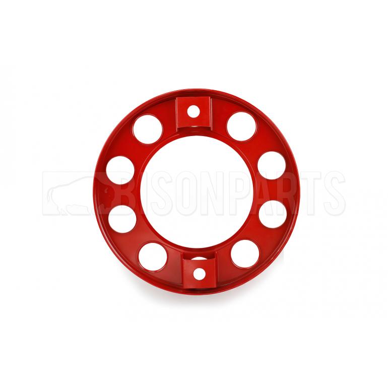 22.5" RED COATED STEEL WHEEL RIM COVERS (PKT 4)